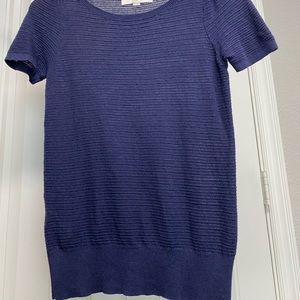 LOFT blue short-sleeve sweater